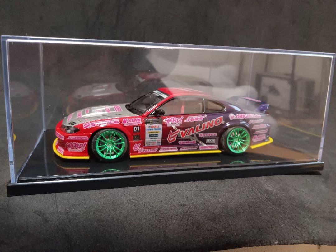 1/24 ニッサン S15 シルビア D1 プラモデル 完成品 ケース付き