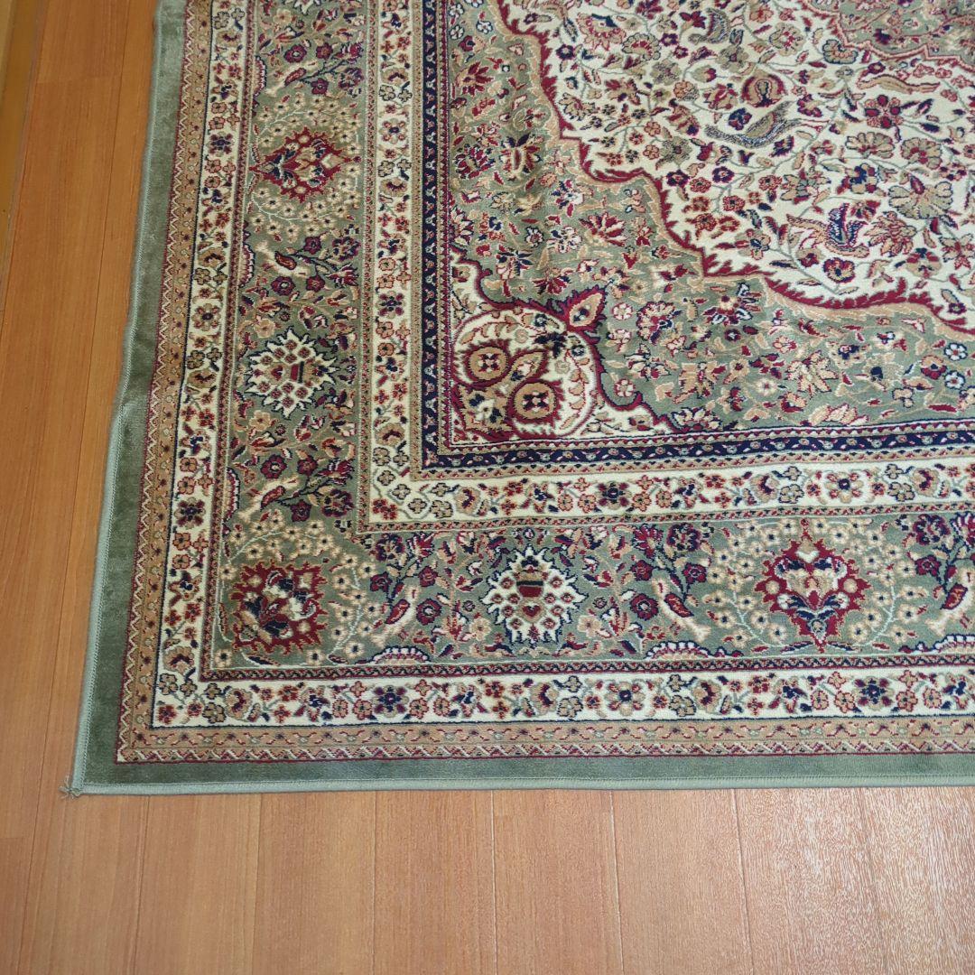 ⭐おしゃれなペルシャ風絨毯　メダリオン柄185×185cm