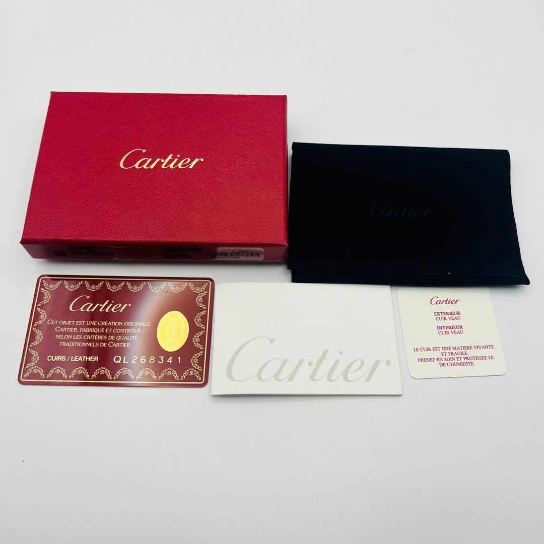 超美品　カルティエ　レザー　キーホルダー　キーリング　バッグチャーム