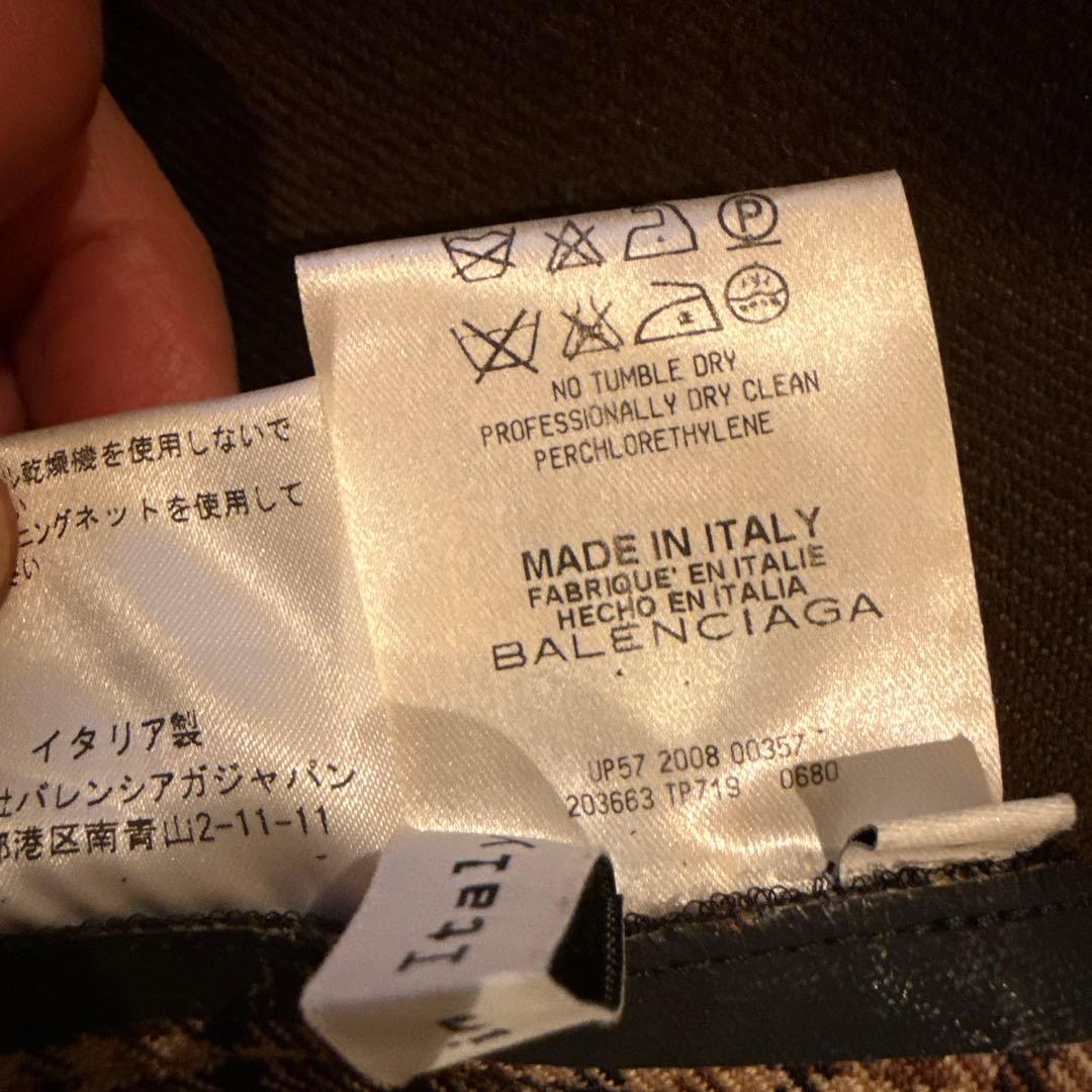 BALENCIAGA チェック柄トレンチコート