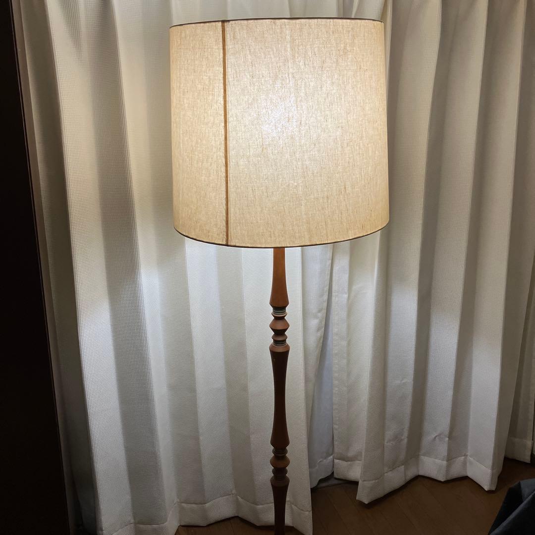 昭和レトロ スタンドライト 布シェードランプ フロアライト フロアスタンド