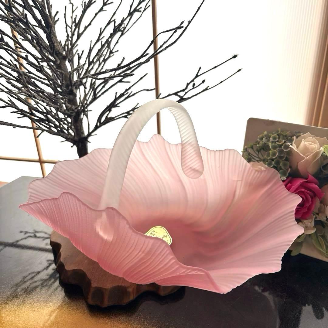 カメイガラス　ガラス籠バスケット