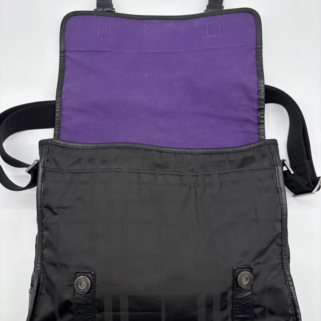 ✨極美品✨ バーバリー ブラックレーベル メッセンジャー ショルダー バッグ 黒