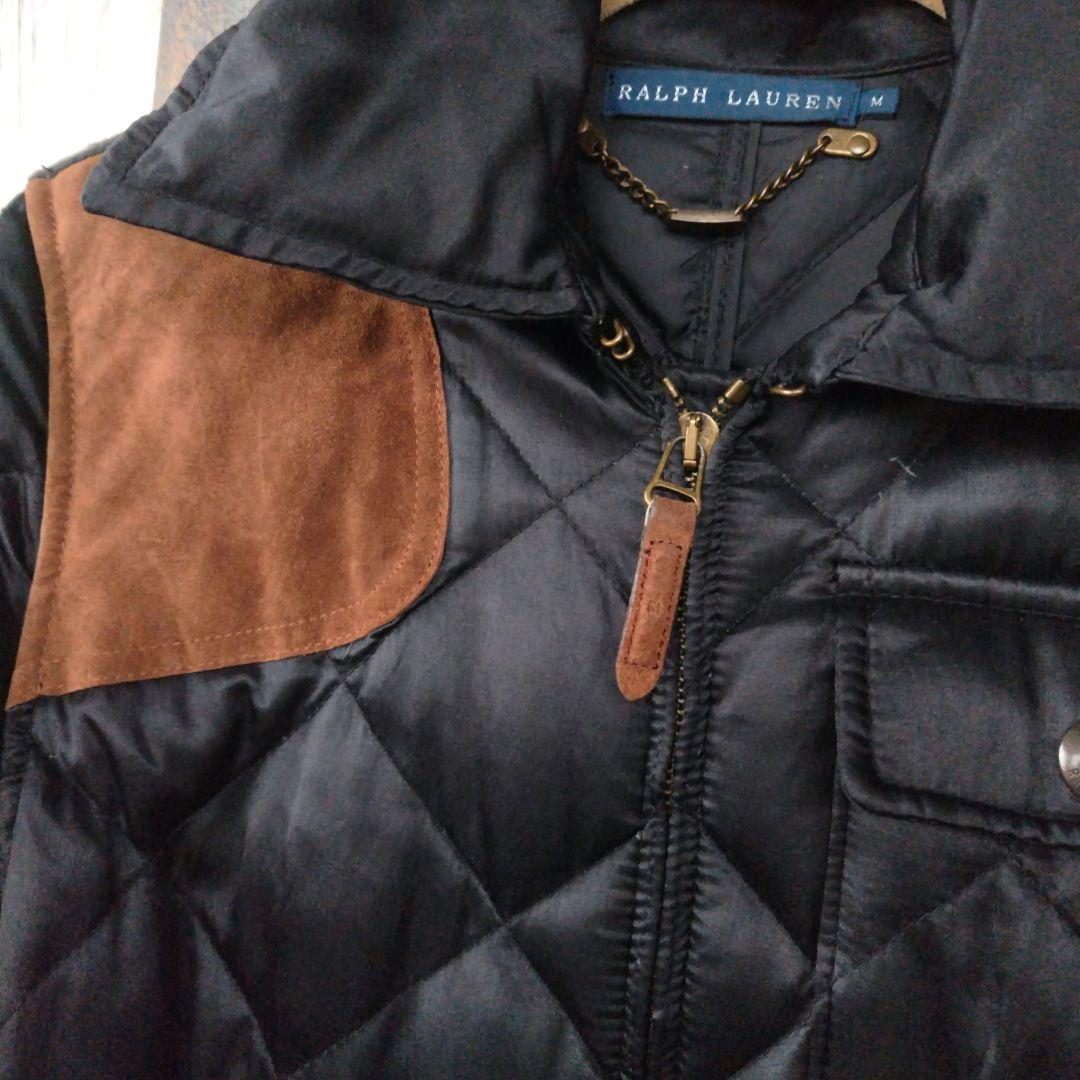 PALPH LAURENブラック ダウンフェザーコート ジャケット レディース