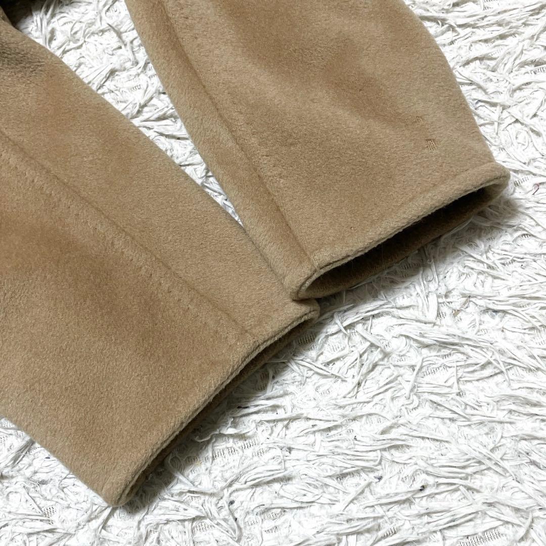 美品● マックスマーラ ロングコート 白タグ カシミヤ ウール ベージュ 40