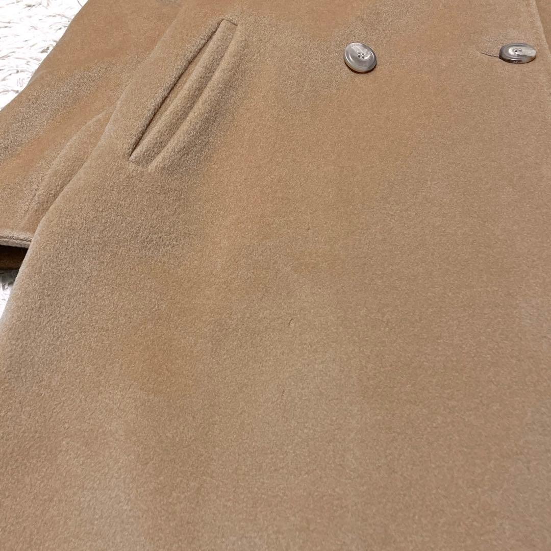 美品● マックスマーラ ロングコート 白タグ カシミヤ ウール ベージュ 40