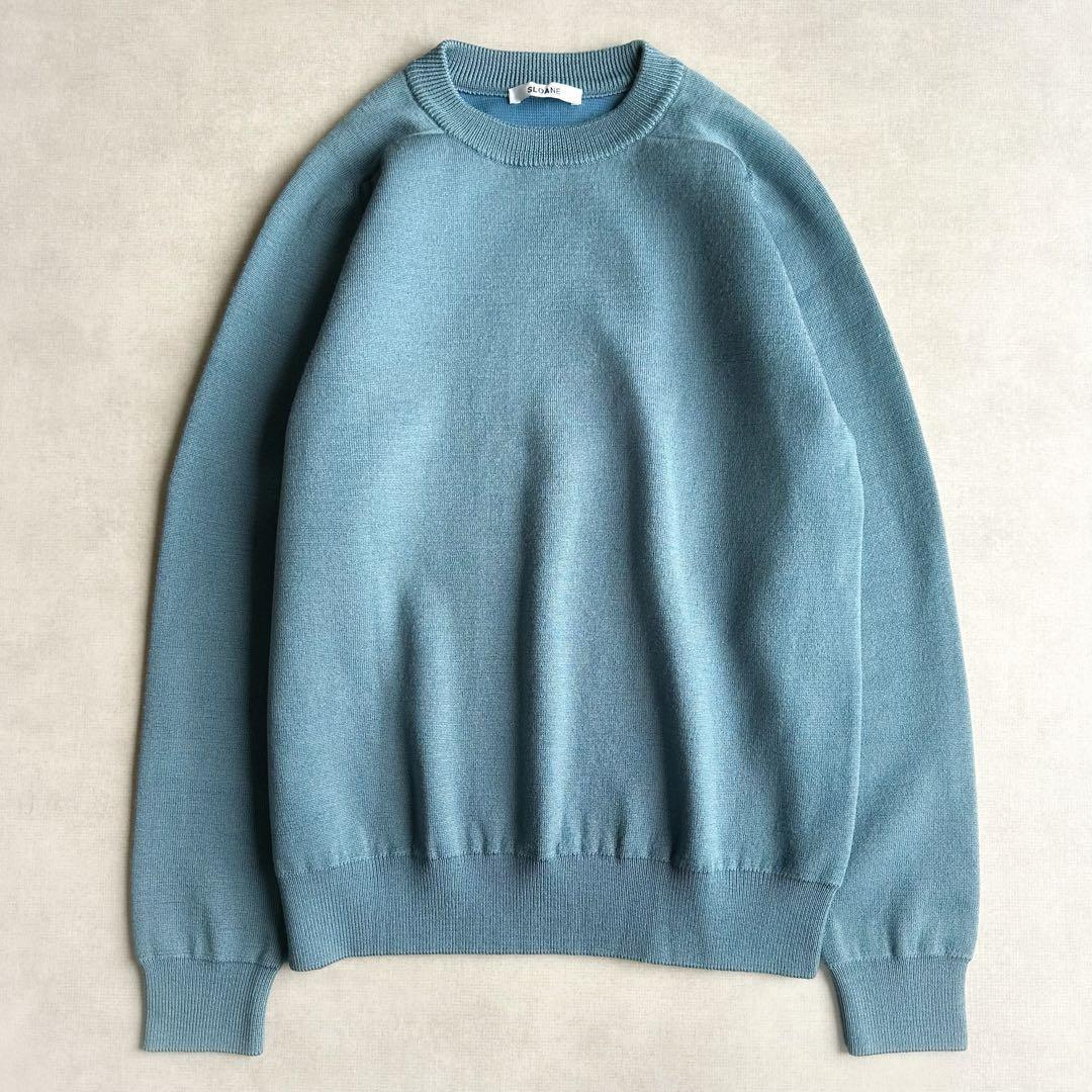 美品▲SLOANE スローン//12G天竺ダブルフェイスニットセーター