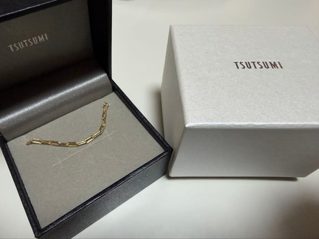 ジュエリーツツミ　チェーンブレスレット　18k 18センチ