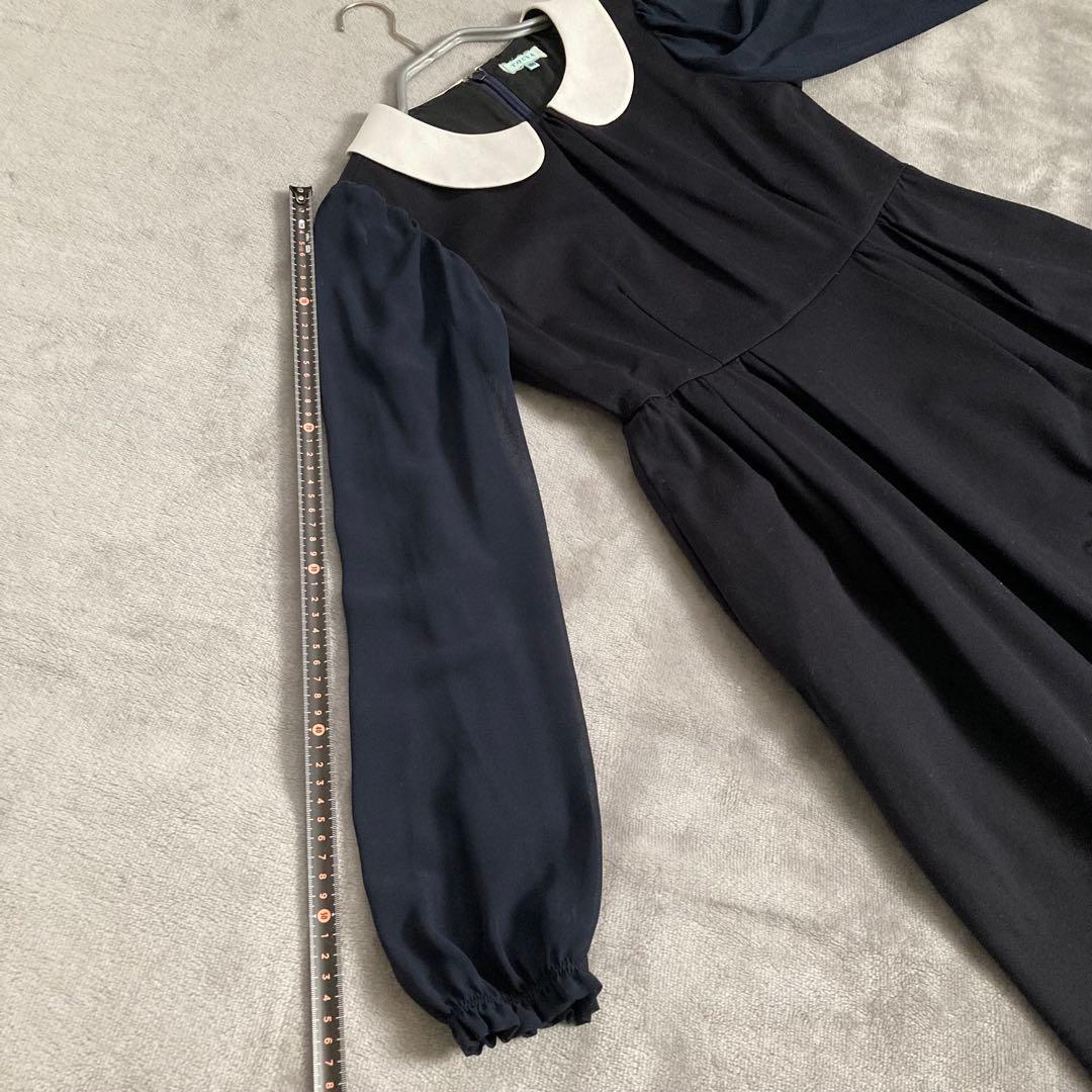 【美品】TOCCA　ネイビー リボンフォーマルワンピース 160