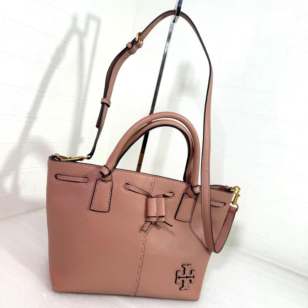 トリーバーチ トートバッグ　レザー　 マックグロー　ドローストリング　サッチェル
