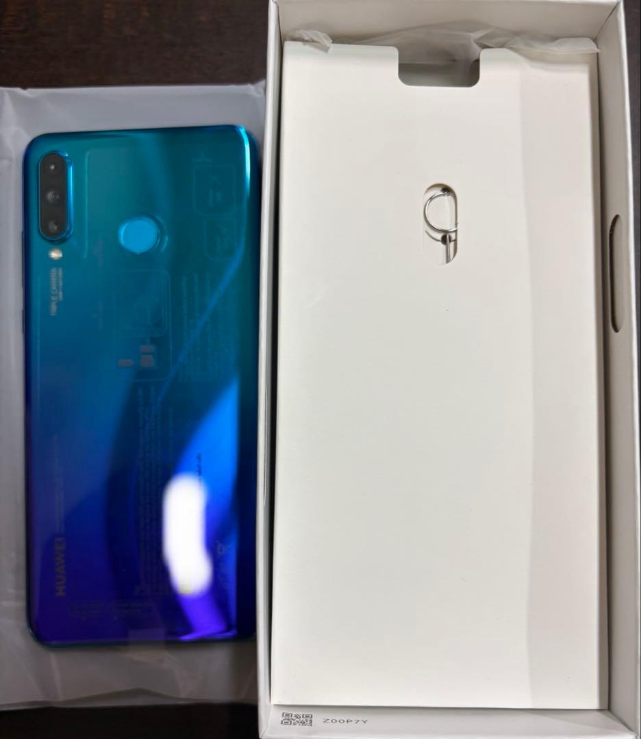 美品 HUAWEI P30 lite 64GB Peacock Blue
