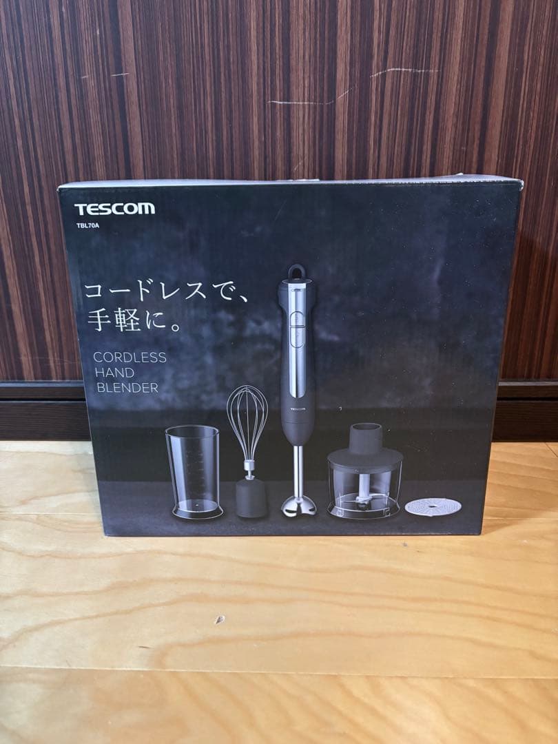 テスコム ハンドブレンダー コードレス ハンドミキサー TBL70A-K