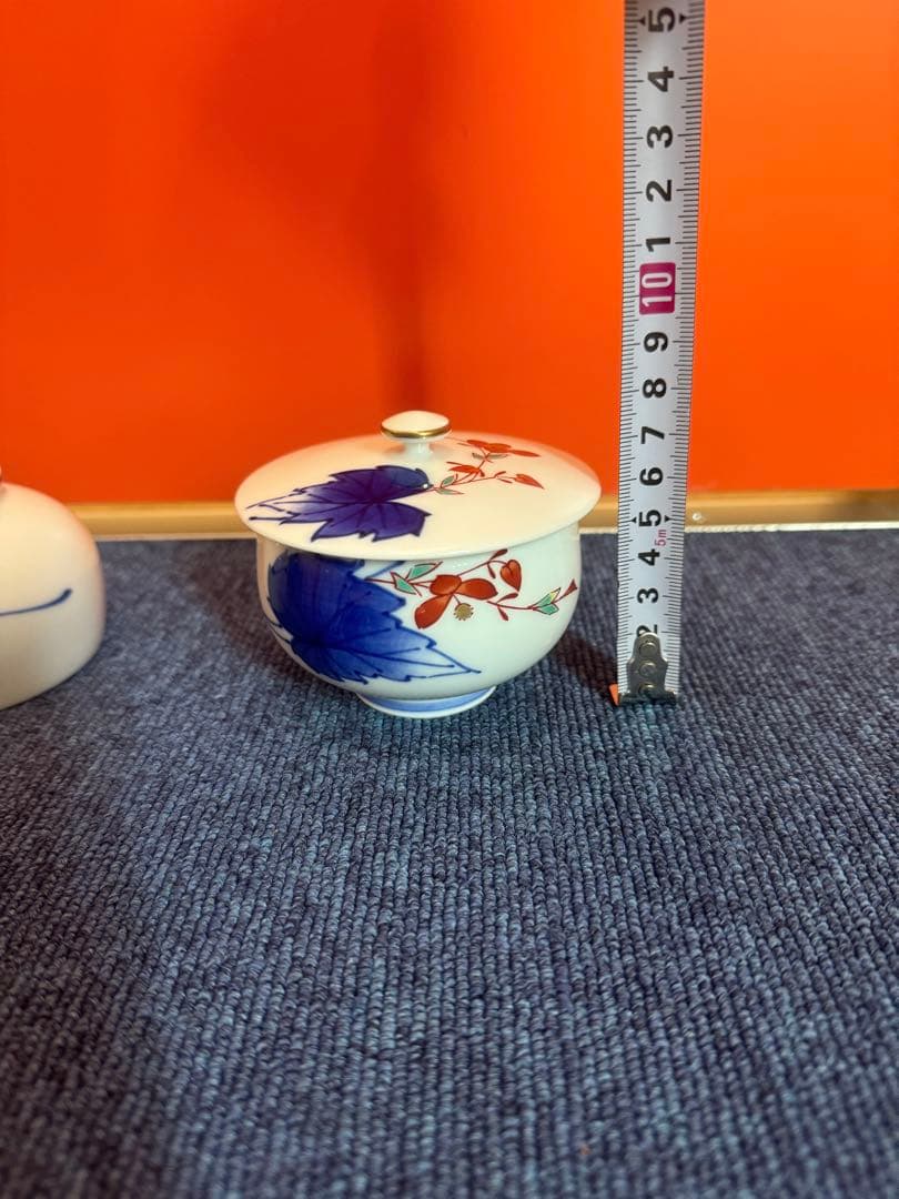 2030 香藺社　相思花　湯呑蓋付　6客　未使用