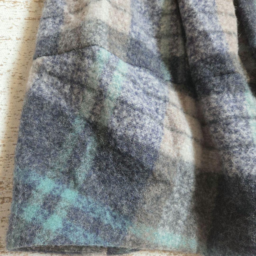 Haru◆Le-Fluy/アコーレ　◆良品◆ウールダッフルコートチェック柄