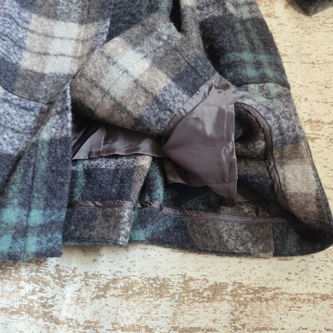 Haru◆Le-Fluy/アコーレ　◆良品◆ウールダッフルコートチェック柄