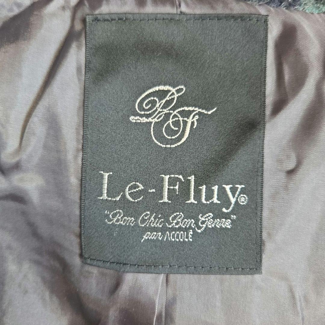Haru◆Le-Fluy/アコーレ　◆良品◆ウールダッフルコートチェック柄