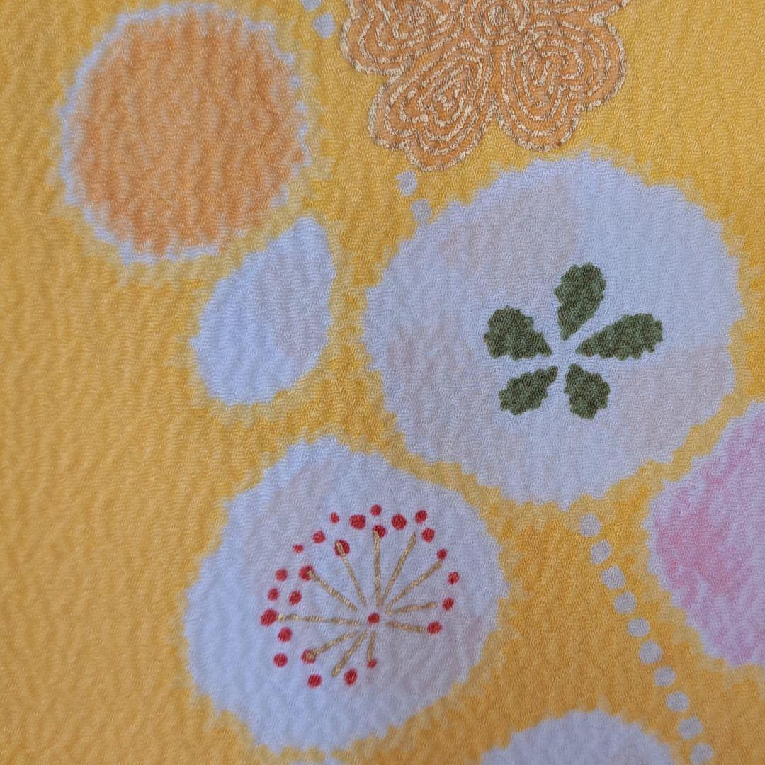 大幅値下げ 未使用に近い フルセット 七五三着物 七歳祝着(クリーム地手鞠柄)