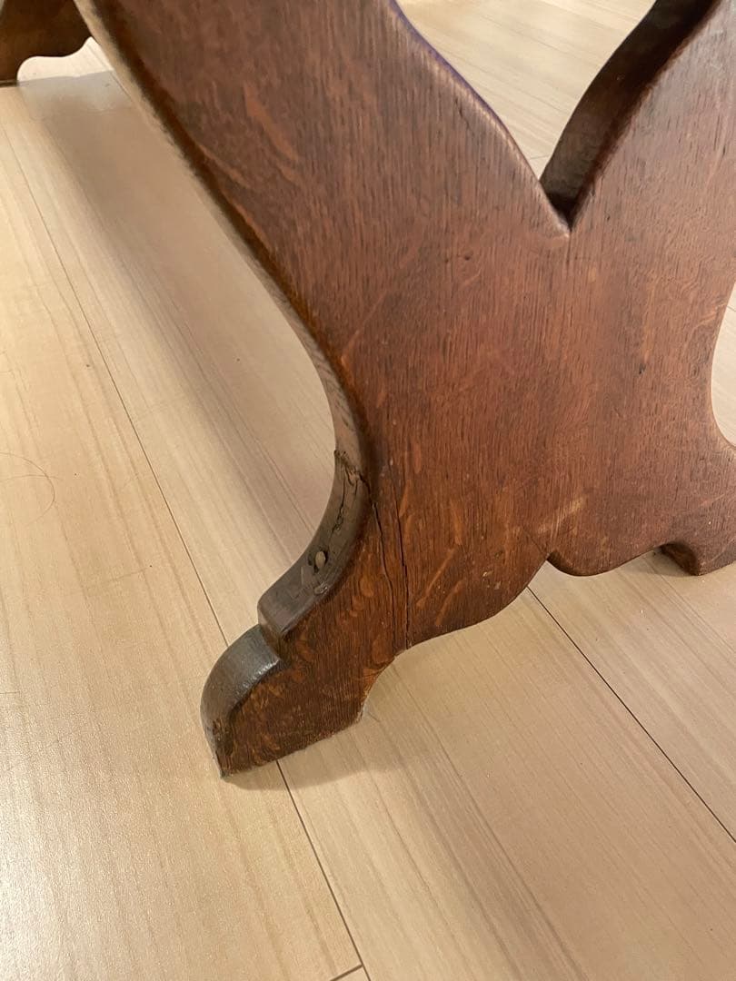 アンティーク 木製ローテーブル イギリス製 ハート脚