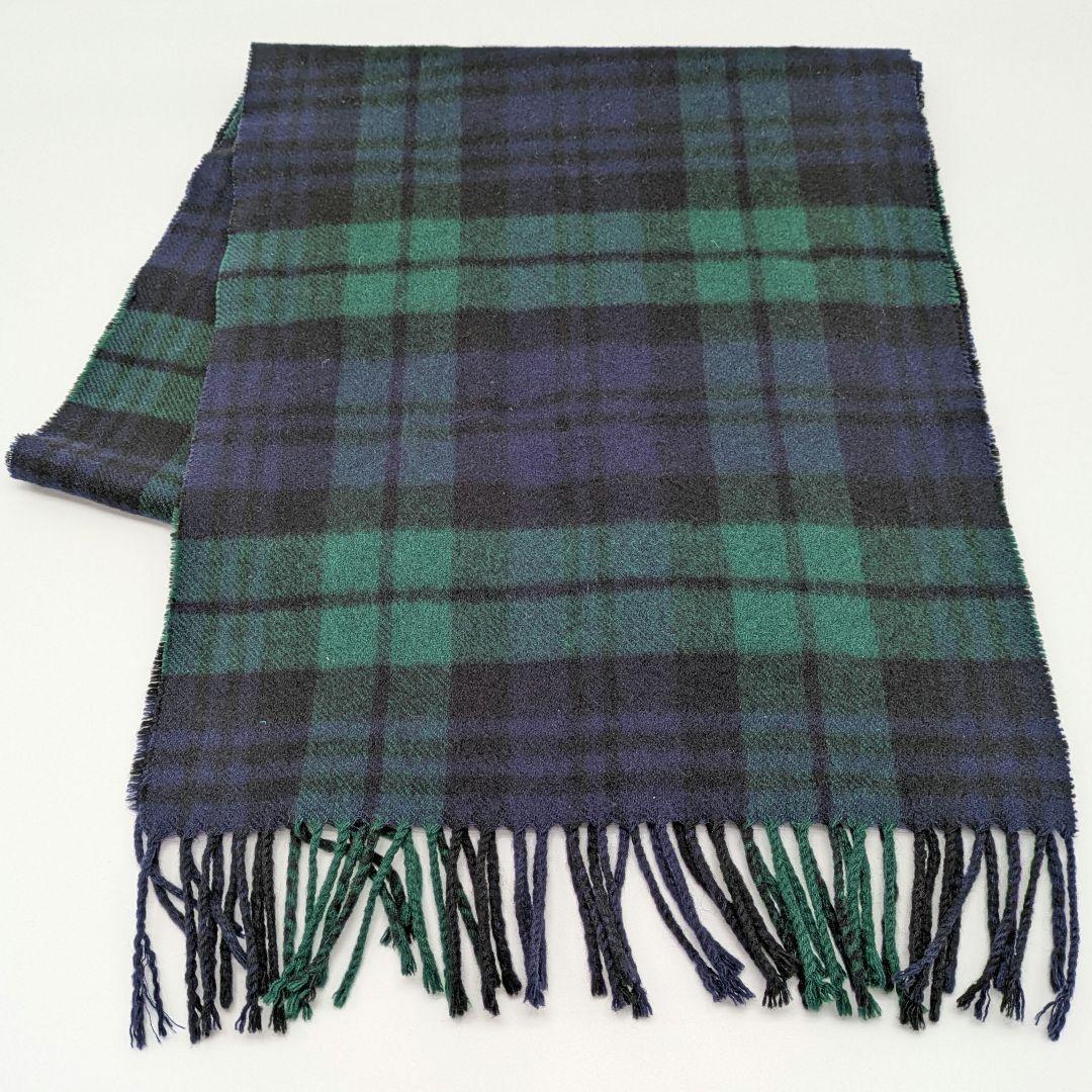 BURBERRY マフラー カシミヤ 100% チェック グリーン パープル