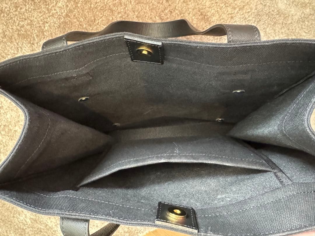 バッグ CULLNI Leather Pocket Canvas Tote