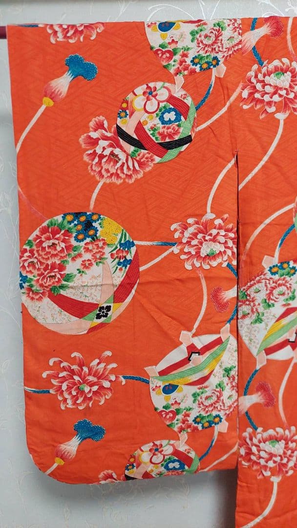 NK33アンティーク子供着物正絹着丈120センチ裄丈53センチ