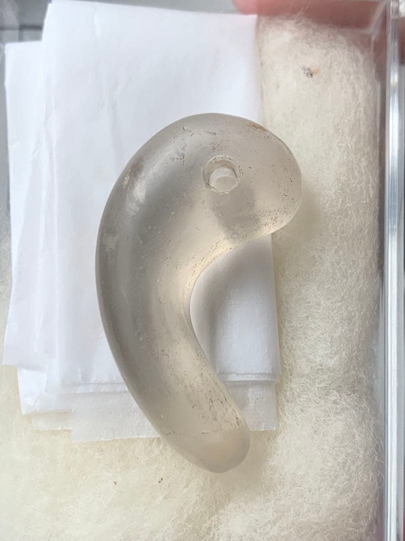 古墳期　出土　本水晶勾玉　水晶　縄文時代　弥生　石器　土器　翡翠勾玉　根付　勾玉