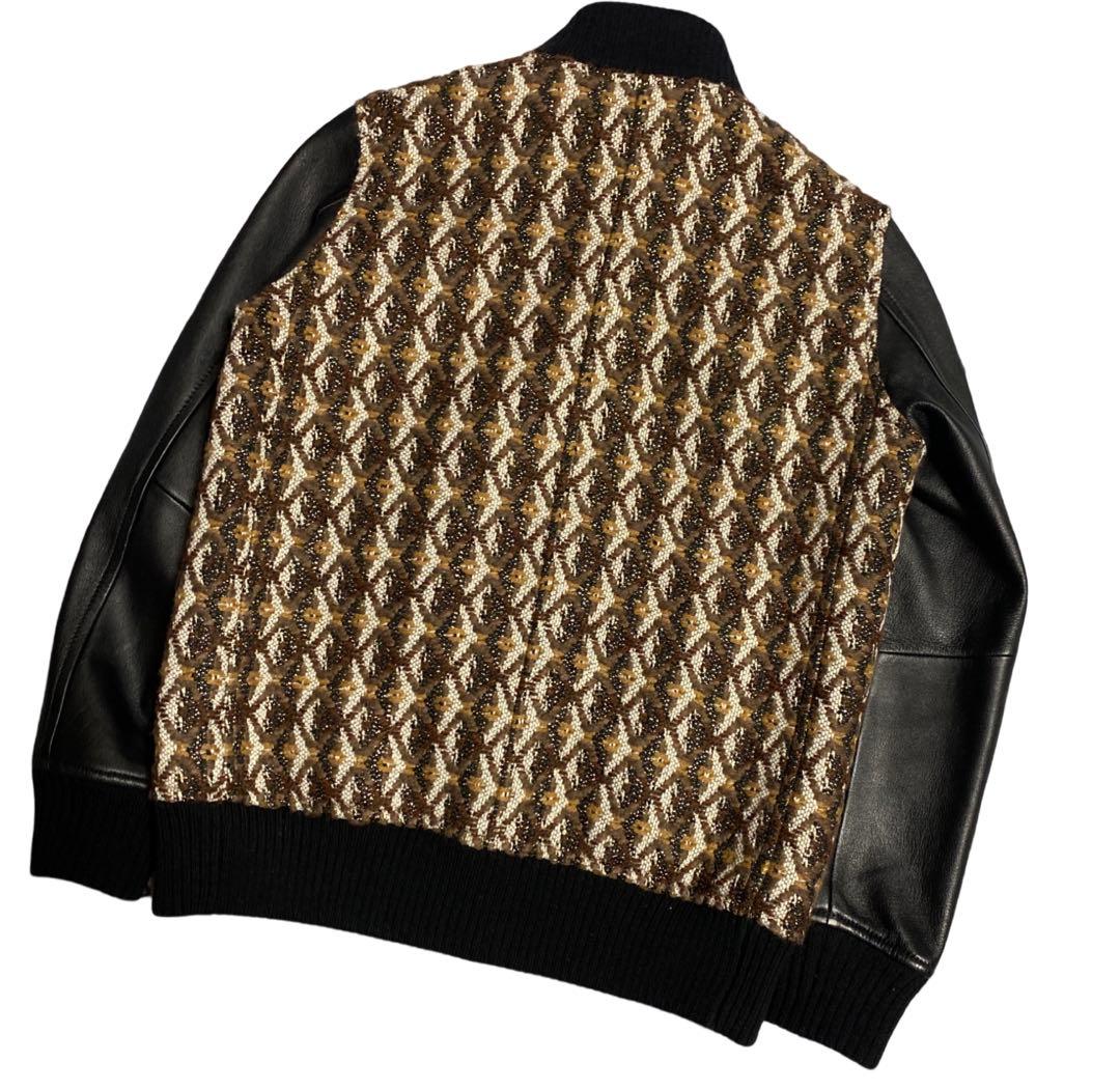 UNITED ARROWS レザー　羊革　ジャケット　ブルゾン　シルク　アルパカ