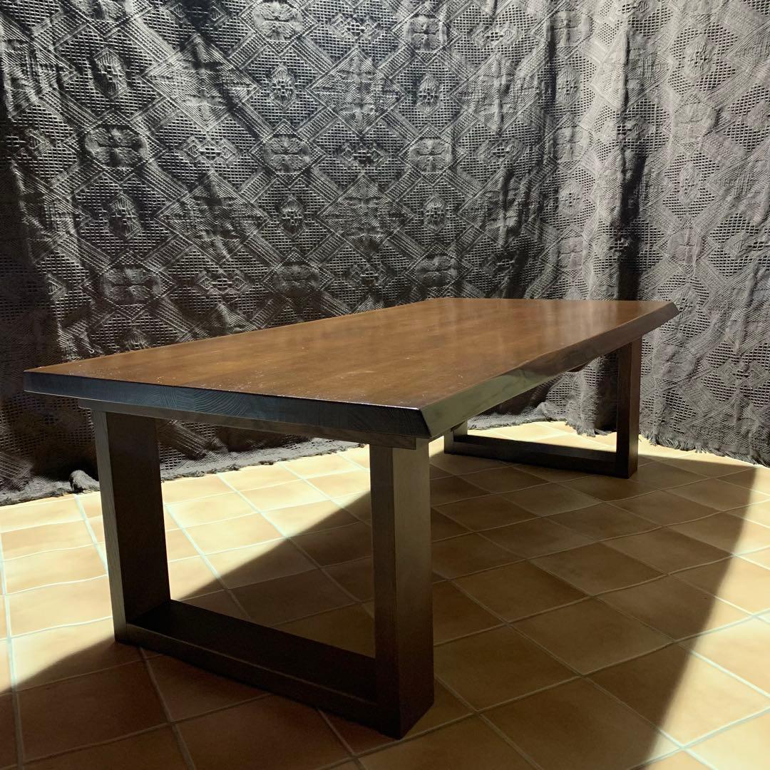 【自然耳付き】無垢材 ローテーブル コーヒーテーブル モダン 男前インテリア