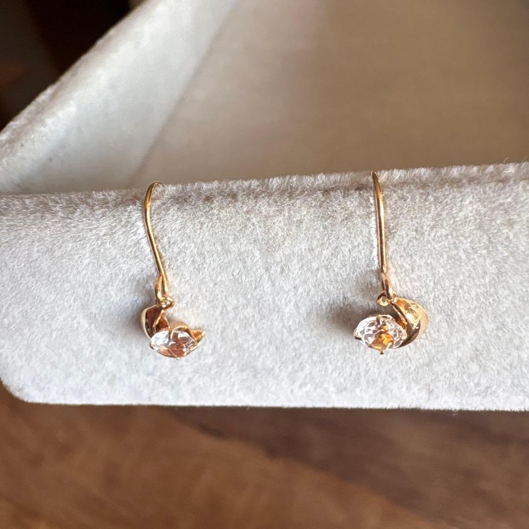 ⭐️2/3まで期間限定価格！K18 ♡ ジュエリーマキ ストーンフックピアス