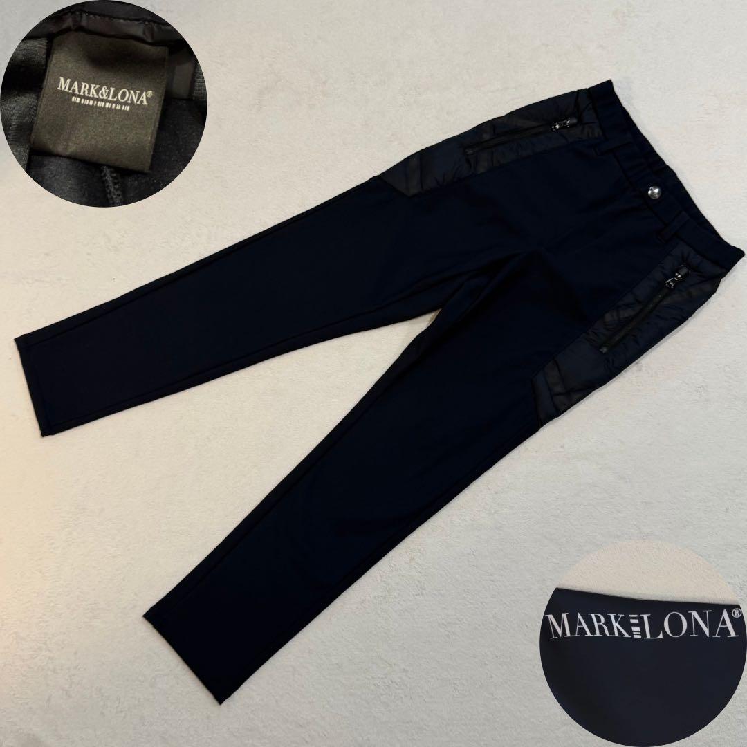 マークアンドロナ　ダウンパンツ　切替　2024AW ゴルフウェア　ネイビー　S