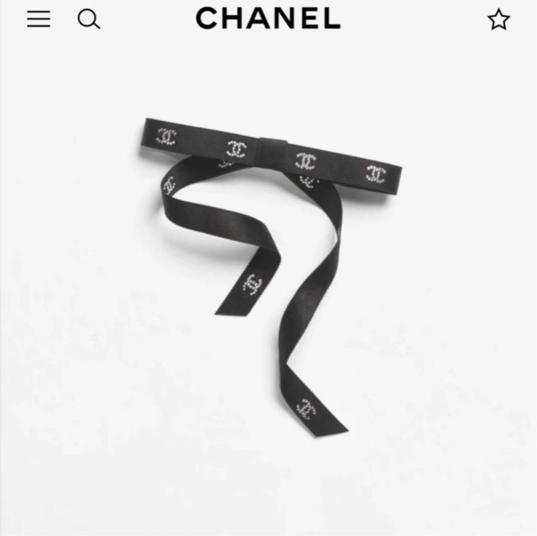 値下げ！新品未使用　シャネル　ボウ　バレッタ　リボン　ブラック　25B 最新作