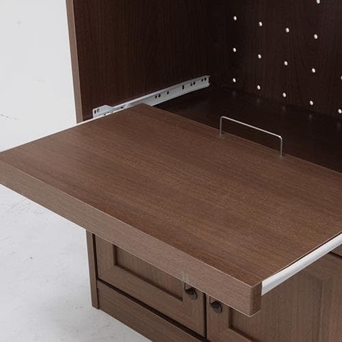 【新品・送料無料】キッチンカウンター 幅90cm ミディアムブラウン