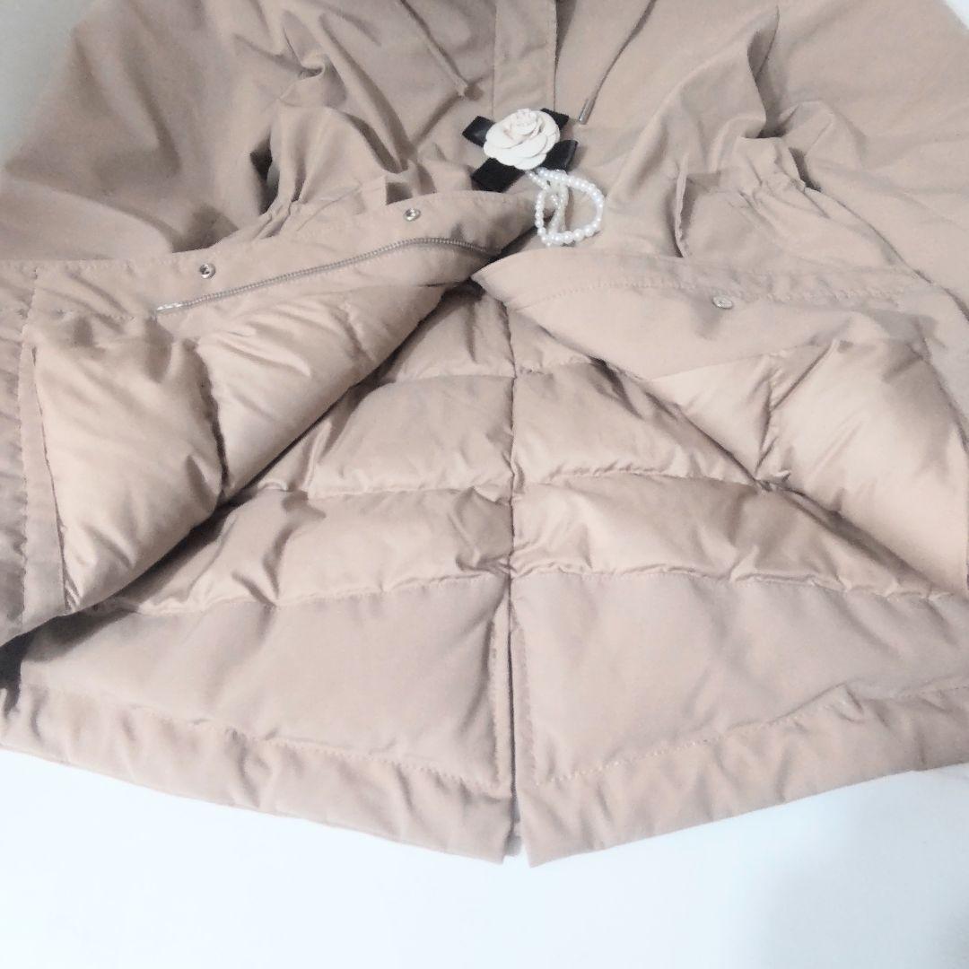 美品23区 撥水 ミリタリーフーデットダウンコートストロベリーフィールズ