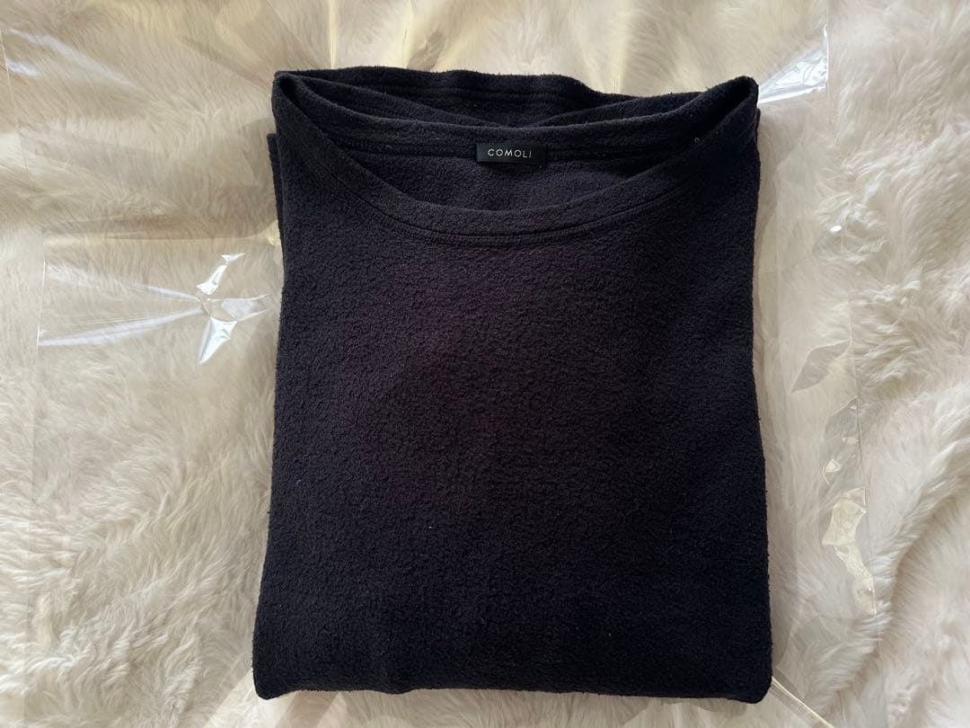 21aw comoli コモリ シルクフリース クルーネック カットソー 2