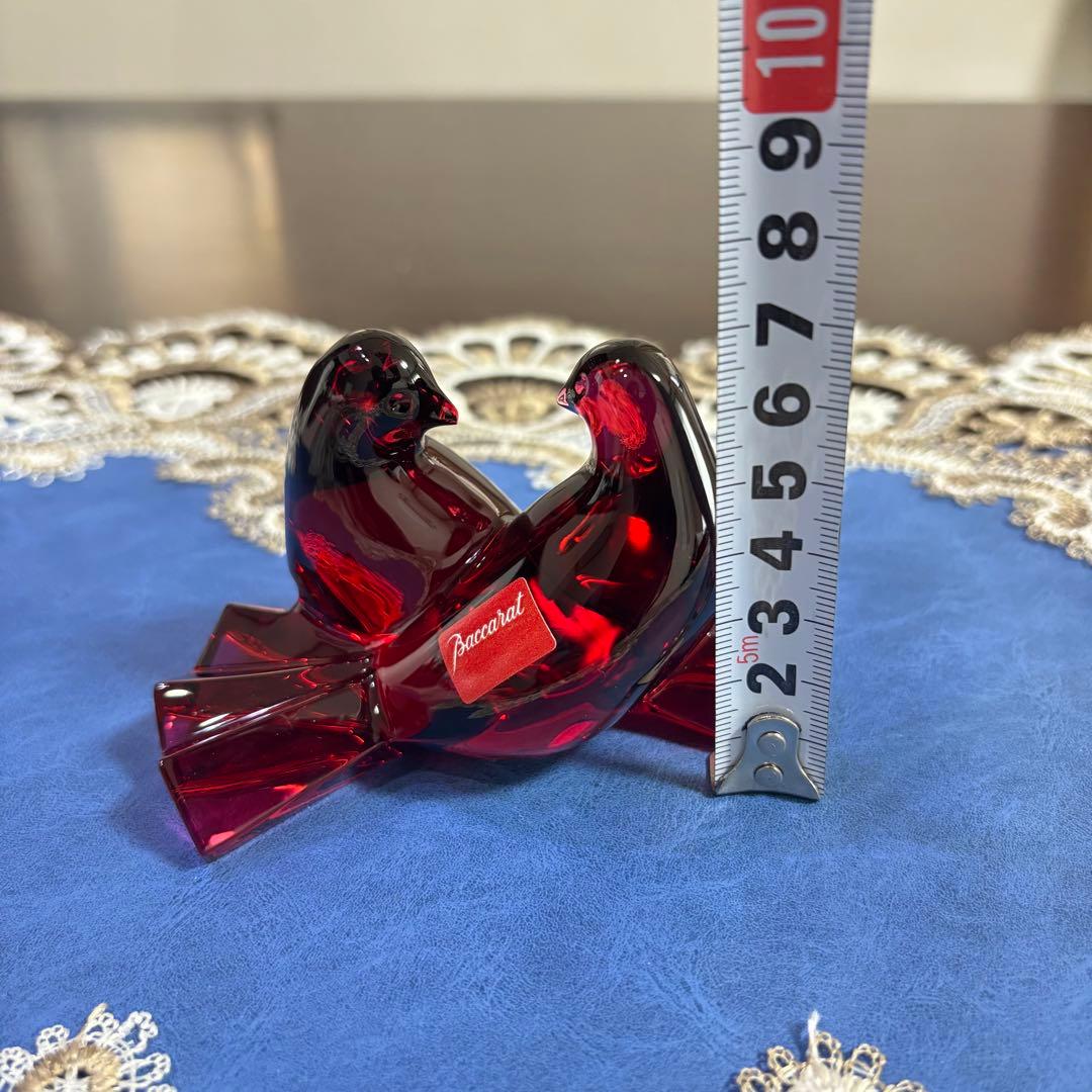Baccarat バカラ ハトツガイ レッド フィギュリン