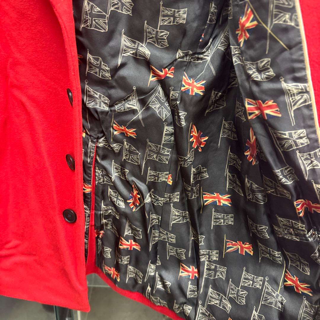 ポールスミス　レア　赤いチェスターコート ユニオンジャック柄