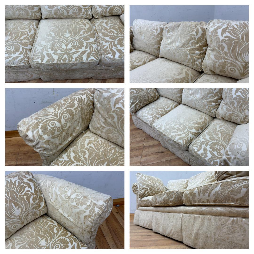 T7888☆美品☆ドレクセルヘリテイジ☆USA☆UPHOLSTEY3人掛けソファ