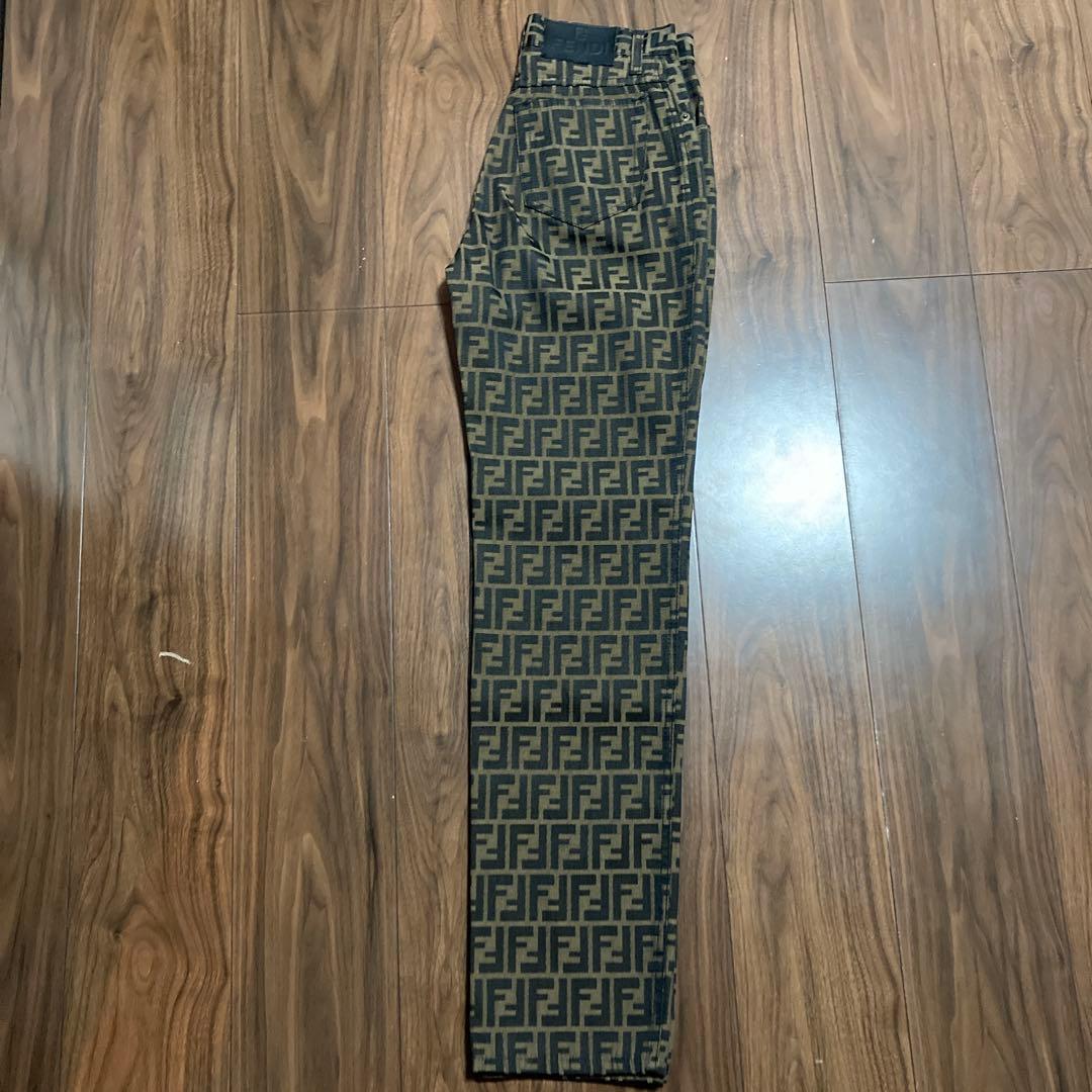 FENDI フェンディ ジーンズ パンツ スキニー ズッカ柄 総柄 モノグラム