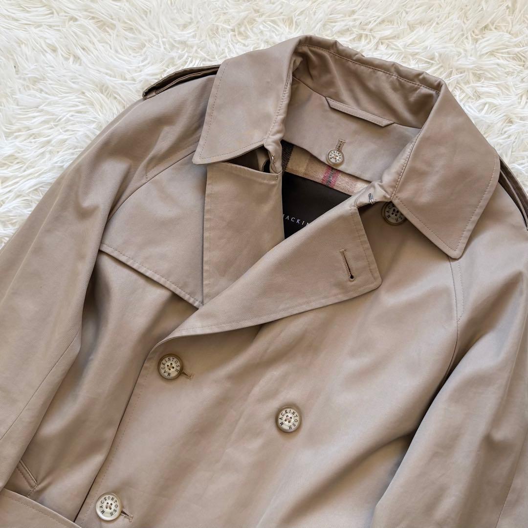 美品 マッキントッシュ ダブルトレンチコート 40 ベルト ライナー着脱可能