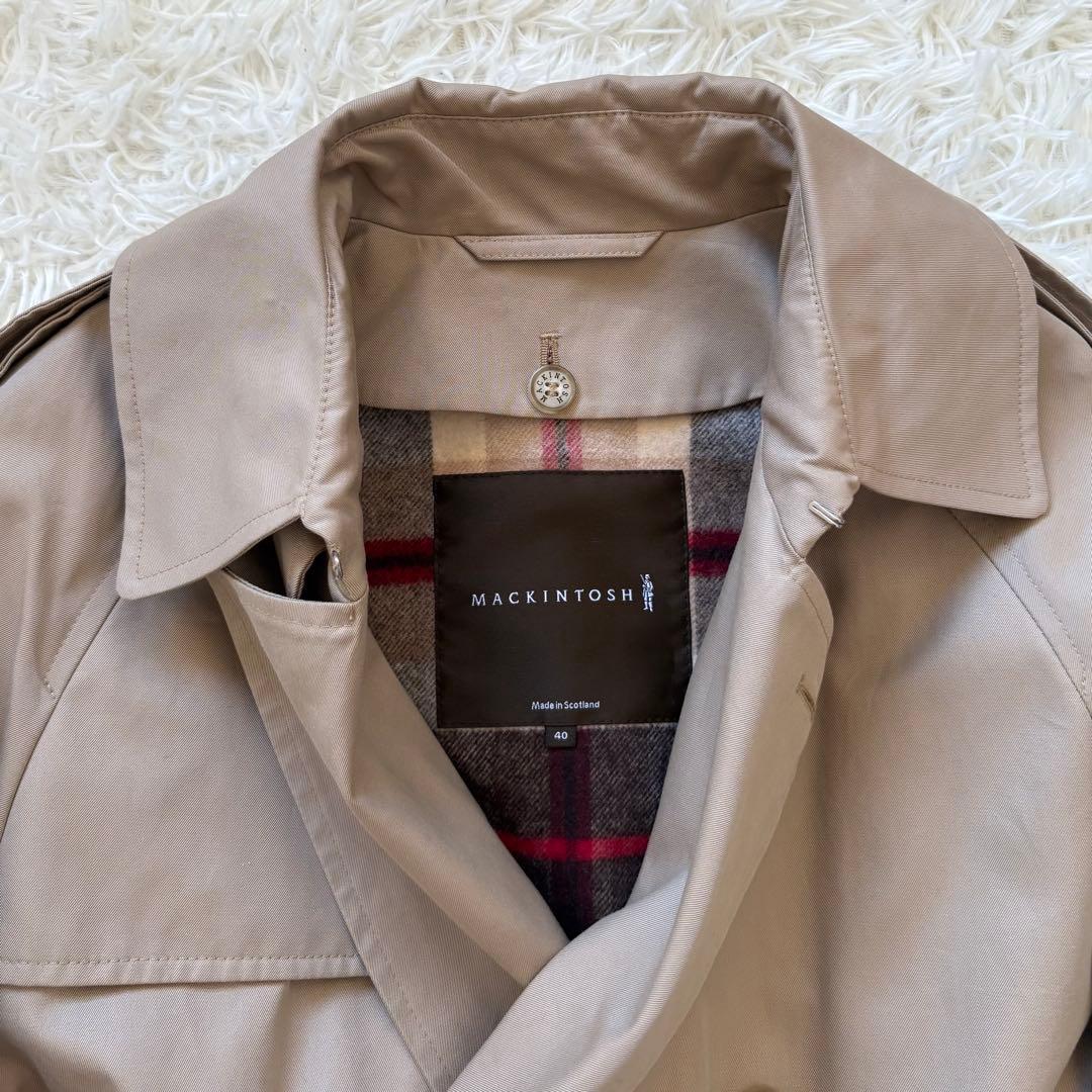 美品 マッキントッシュ ダブルトレンチコート 40 ベルト ライナー着脱可能