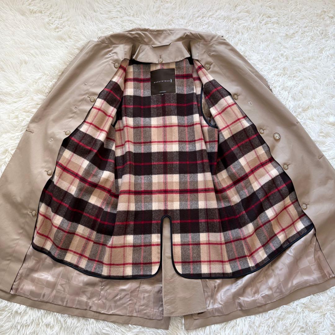 美品 マッキントッシュ ダブルトレンチコート 40 ベルト ライナー着脱可能