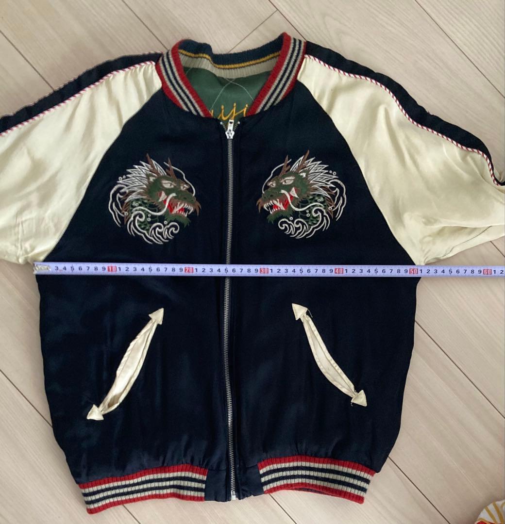 スカジャン　クロップドヘッズ　リバーシブル　風神雷神　花旅楽団　テーラー東洋