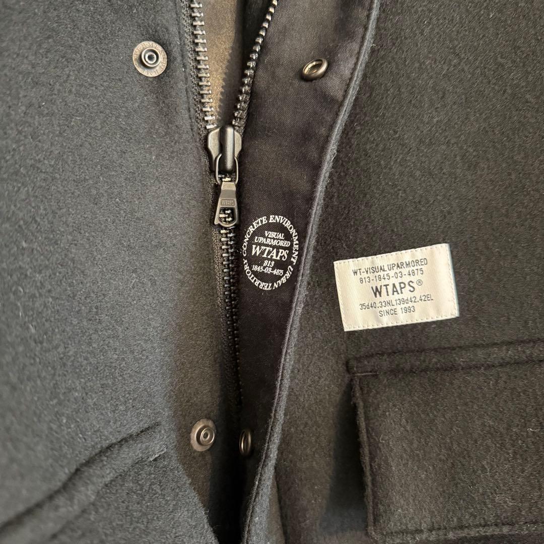 【美品・L】WTAPS JFW-01 JACKET MELTON BLACK 黒