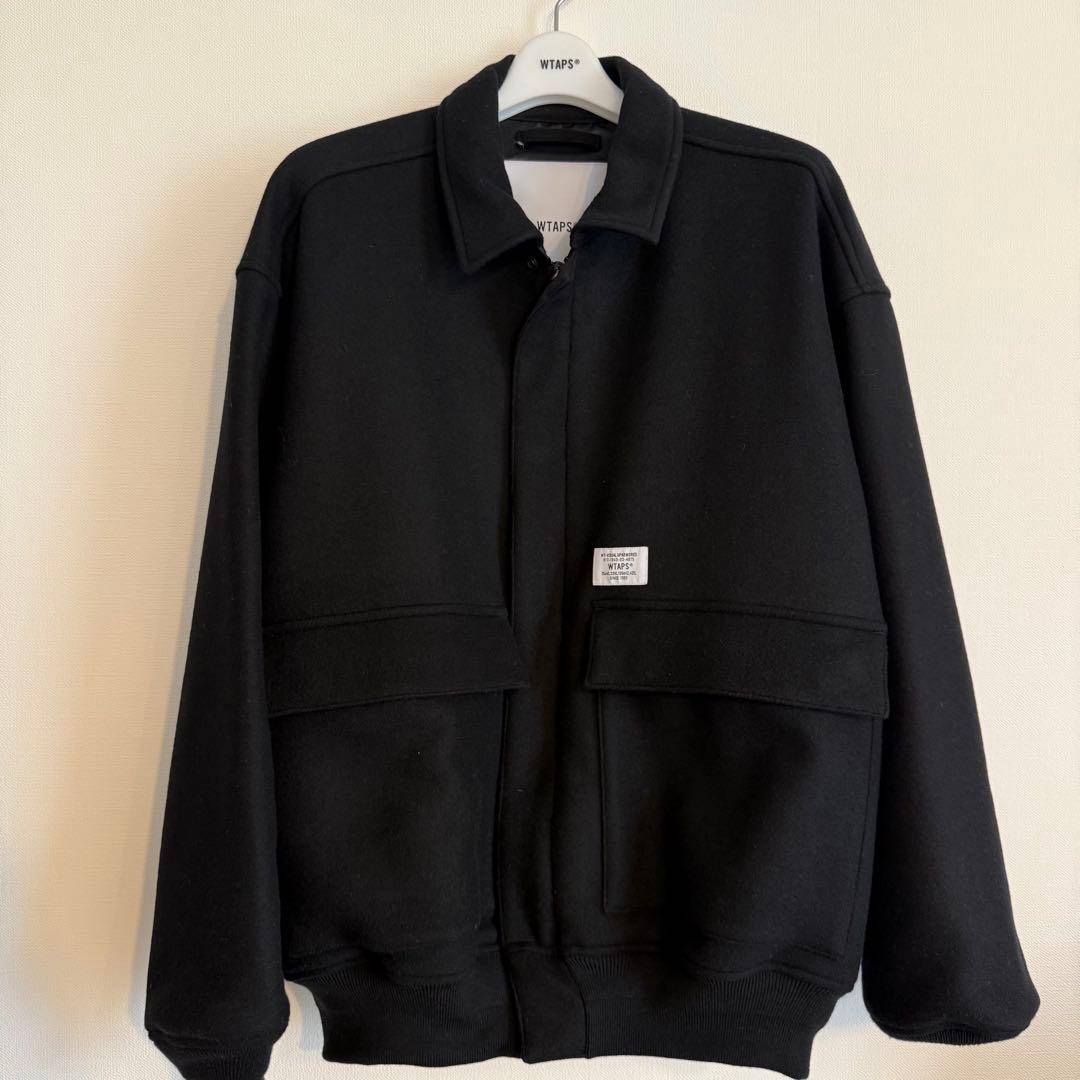 【美品・L】WTAPS JFW-01 JACKET MELTON BLACK 黒