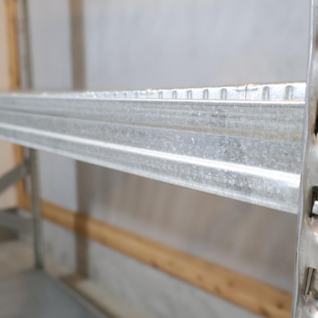 LSISTEM メタルシステム 4段ワイドシェルフ インダストリアル