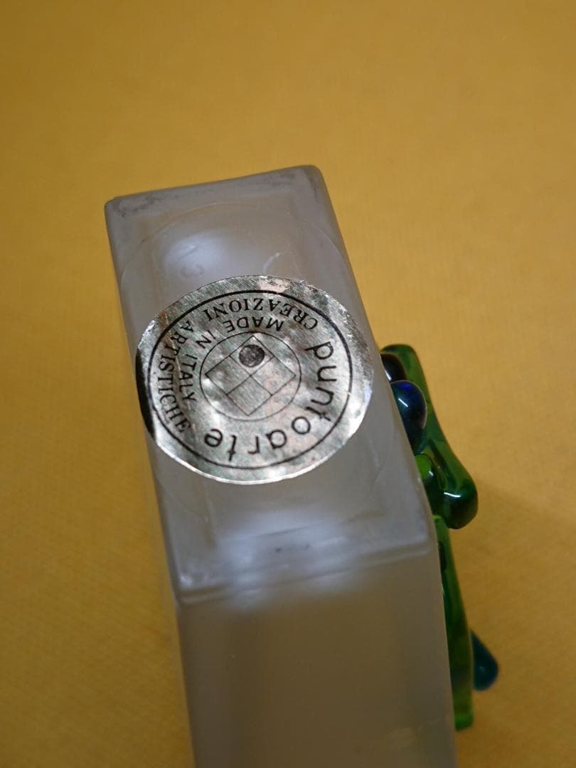 ガラス　香水瓶　イタリア　オブジェ　置物　インテリア　工芸品　美術品　A1017