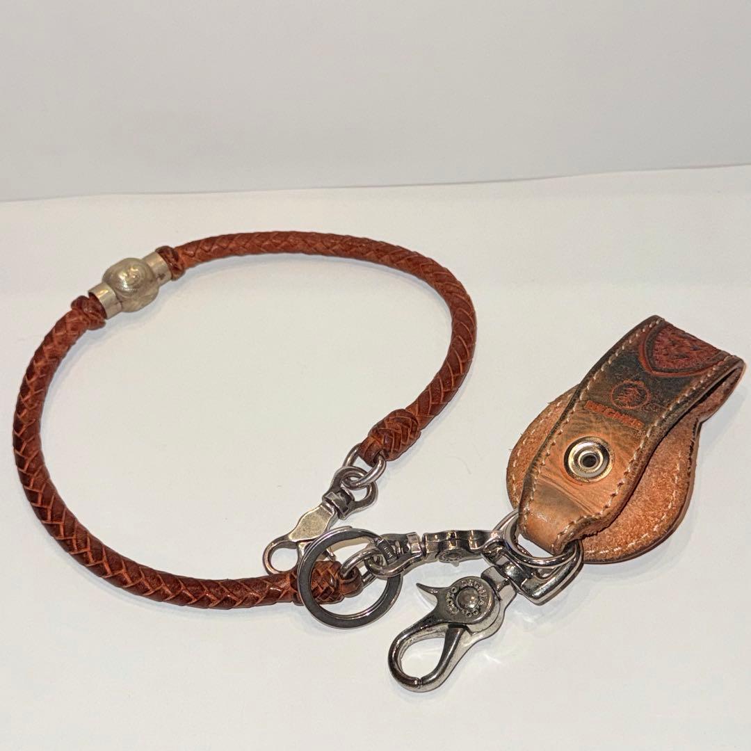 【希少】 デグナー カービング レザー ウォレット チェーン付き コンチョ