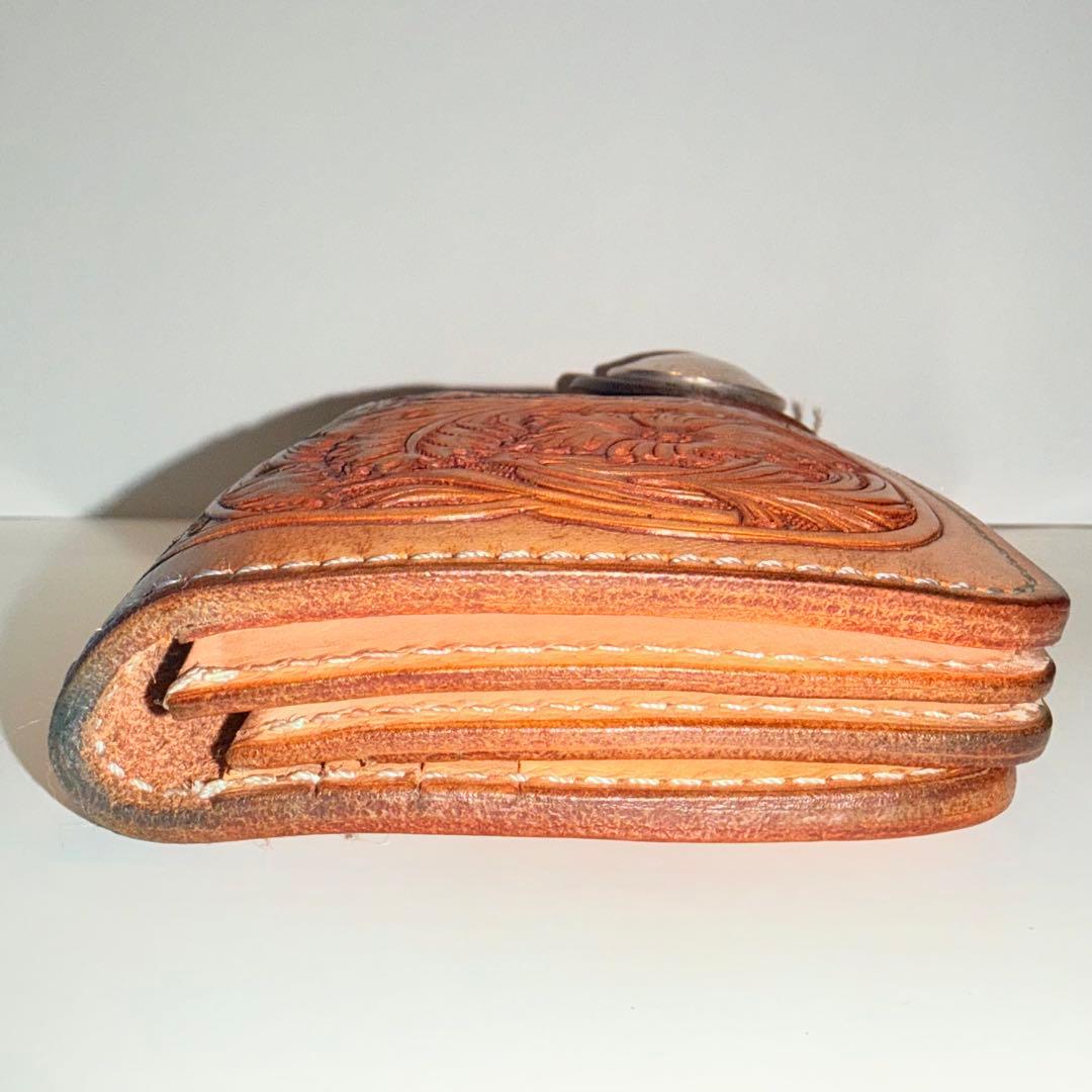 【希少】 デグナー カービング レザー ウォレット チェーン付き コンチョ