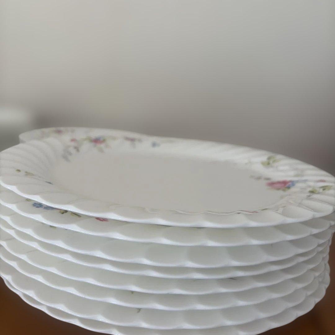 NIKKO ニッコー 白地花柄ビンテージ チャイナウェア44点セット