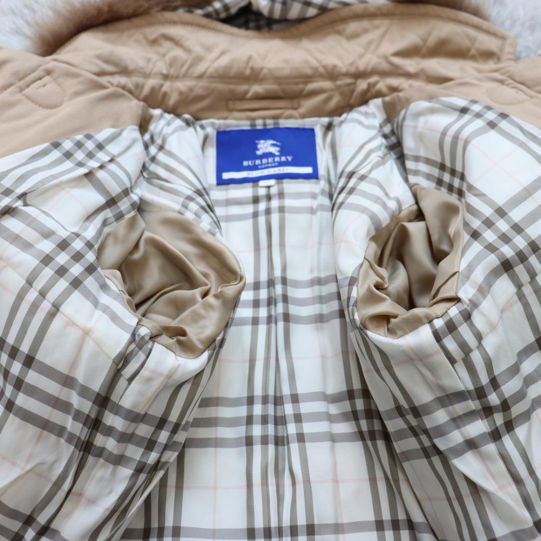 ✨バーバリーブルーレーベル✨キルティング　ダッフル　フード　ファー　2WAY